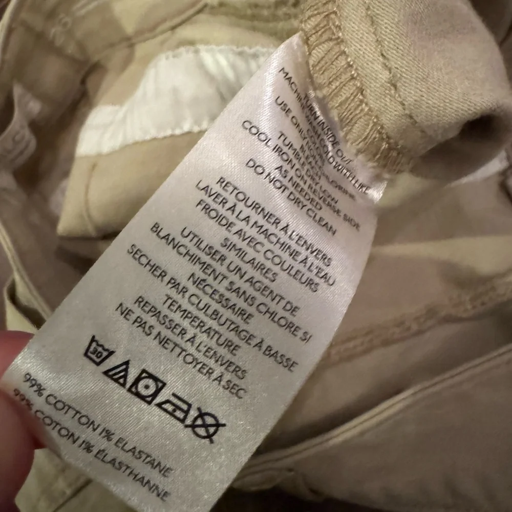 Pilcro The Wanderer Patchwork Utility Jean Sz 26 Beige Mid Rise Relaxed Fit - Picture 8 of 8
